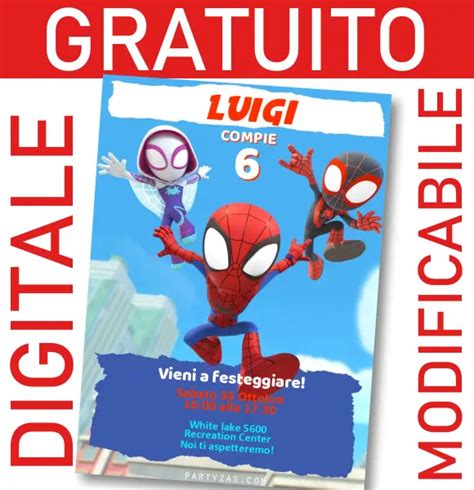 Gratuito Invito Spidey E I Suoi Fantastici Amici Modificabile