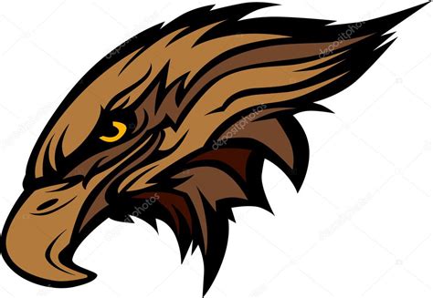 Mascot Head Of An Falcon Or Hawk Vector Illustration — Stock Vector