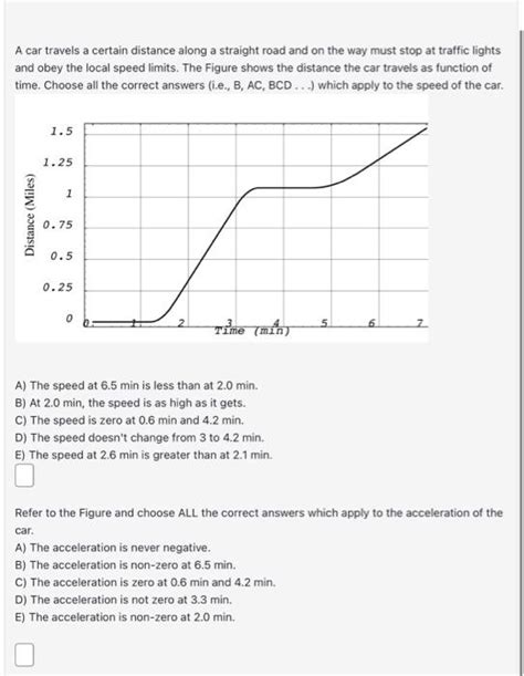 Solved A Car Travels A Certain Distance Along A Straight Chegg