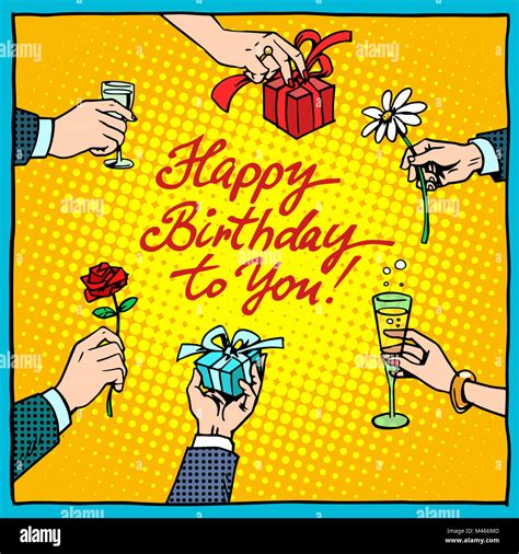 Happy Birthday Comic Book Style Fotos Und Bildmaterial In Hoher Auflösung Alamy