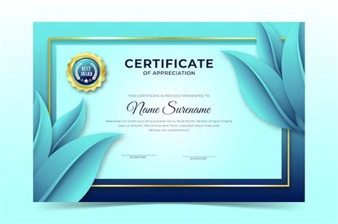 Premium Vector Elegant Leaves Frame Environmental Certificate