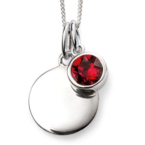 Silver Birthstone Necklace July Jewellery From Hillier Jewellers Uk