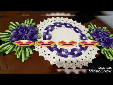 centro de mesa Requinte em crochê YouTube Flor de crochet Casa de