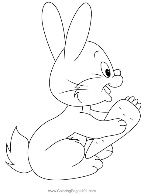 Baby Bunny With Carrot Coloring Page For Kids Free Crocodile