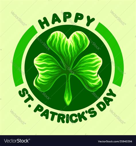 Happy St Patricks Day Logo Royalty Free Vector Image