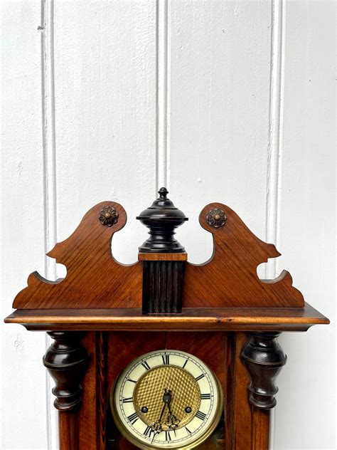 Antique Victorian Walnut Vienna Wall Clock For Sale At 1stDibs