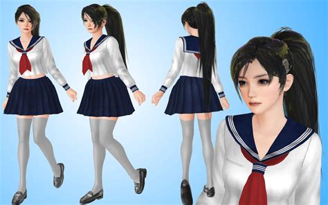 Model 156 Realistic Bone Mmdschool Uniform By Nekasan On Deviantart