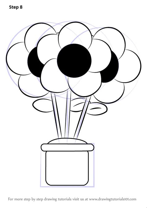 Easy Drawing Of Flower Pot For Kids - pic-dink