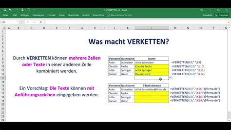 Excel Verketten Funktion Schnell An Beispielen Erkl Rt Youtube