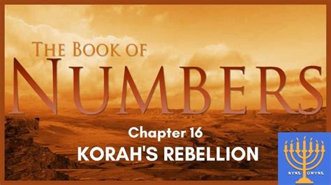 Numbers 16 Continued Korah Dathan And Abiram Assembly Of Yahuah