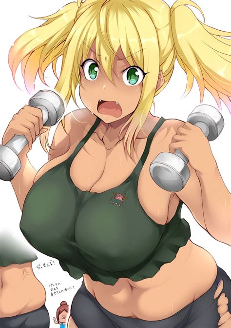 Sakura Hibiki And Uehara Ayaka Dumbbell Nan Kilo Moteru Drawn By