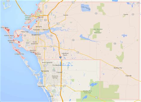 Manatee County Map