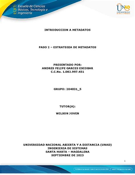 Paso2 Grupo 204031 5 Paso 2 Estrategia De Metadatos INTRODUCCION