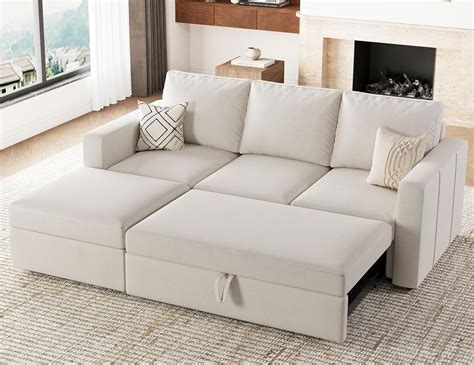 Amazon Belffin Modular Sectional Sleeper Sofa With Pull Out Bed