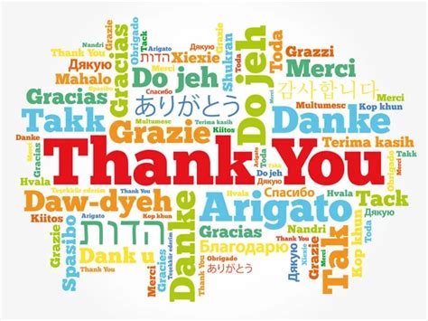 Thank You Word Cloud Different Languages Concept Background Stock