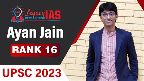 Upsc Cse Topper 2023 Ayan Jain Air 16 Interview Guidance Session With