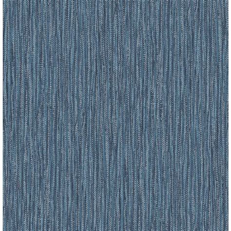 A Street Prints Raffia Thames Blue Faux Grasscloth Strippable Wallpaper Covers 56 4 Sq Ft