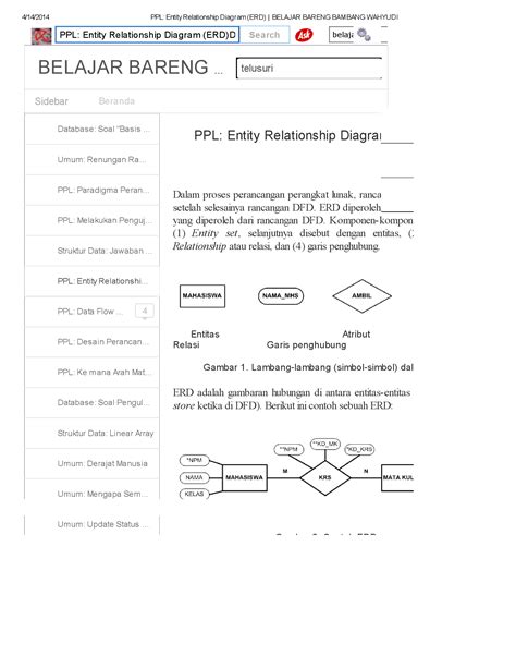 PDF Ppl Entity Relationship Diagram Erd Belajar Bareng Bambang