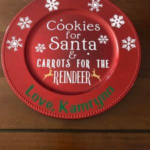 Cookies For Santa Charger Santa Plate Santa Charger Cookies For