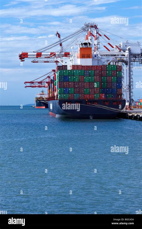 Container Ships At Port Stock Photo Alamy