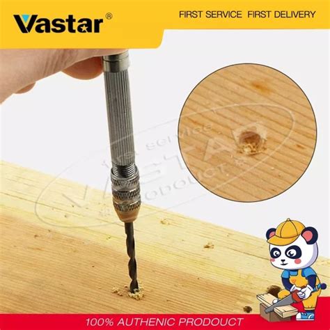 Vastar Mini Micro Aluminum Hand Drill With Keyless Chuck Hss Steel