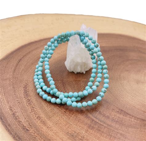 Natural Turquoise Stretch Bracelet Gemstone Healing Bracelet