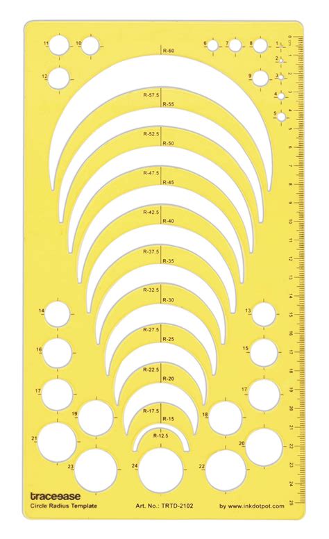 Buy TraceeaseGeometric Drafting Circle Radius Template Drawing Stencil