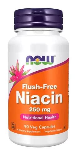 NOW Foods Niacina antienrojecimiento 250 mg 90 cápsulas vegetales