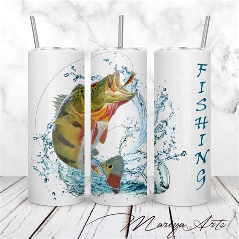 Fishing Sumblimation Tumbler Etsy