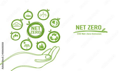 Net Zero And Carbon Neutral Concept Net Zero Greenhouse Gas Emissions