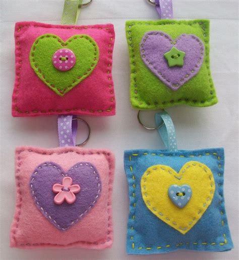 Felt Key Rings Or Bag Charms Felt Crafts Fabric Crafts Diy Felt