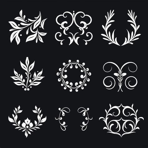 Premium Vector Flourish Vignette Scroll Victorian Swirl Typographic