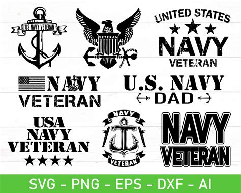 Navy Veteran SVG Bundle Navy Veteran Flag Svg Eps Dxf Ai - Etsy
