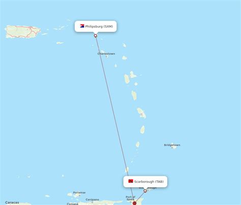 All Flight Routes From Sint Maarten To Tobago SXM To TAB Flight Routes