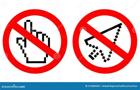 Do Not Click Vector Sign Stock Vector Illustration Of Danger 216080260