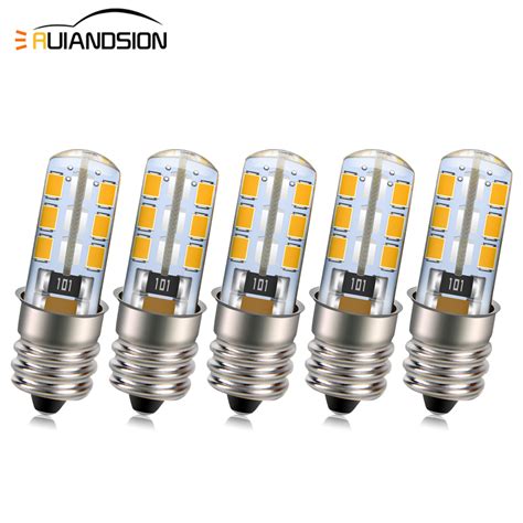 Ruiandsion E12 LED Bulb 220V Warm White Screw Base 2835 24SMD LED Bulb