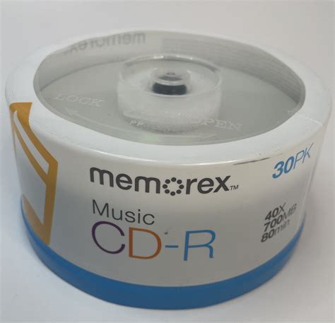 Memorex Music CD R DA 40X 80Minute 700MB 30 Pack Spindle