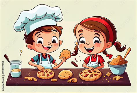 Cartoons Making Cookies