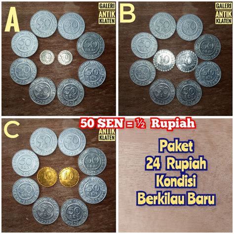 Jual Asli Original Paket Rupiah Rp Set Mahar Nikah Uang Koin Kuno