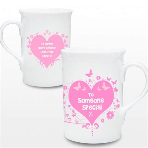 Personalised Someone Special Pink Heart Mug