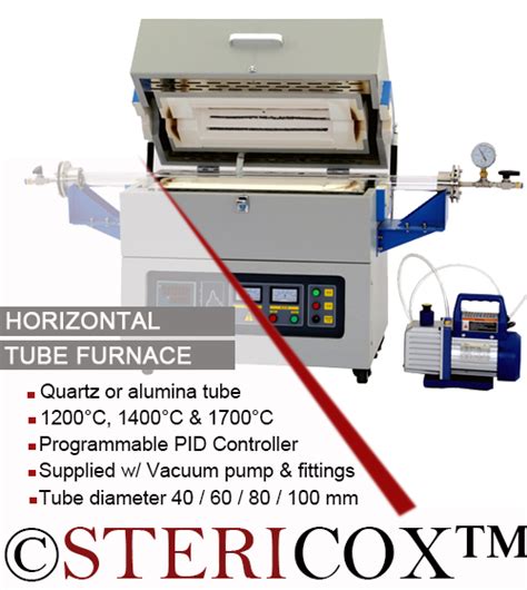 Horizontal Split Tube Furnace 1200°C 1400°C 1700°C Manufacturer India