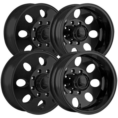 Set Of 4 17 Ion 167 Dually Front 8x210 Matte Black Wheels Rims Ebay