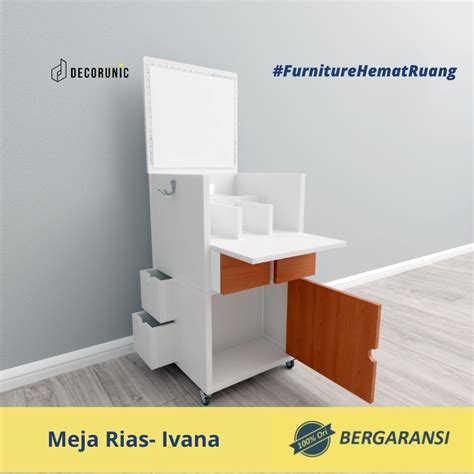 Jual Decorunic Meja Rias Minimalis Dressing Table With Led Lemari