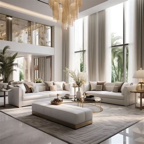 White Interior Design Elements In This Living Room Reflect A Modern