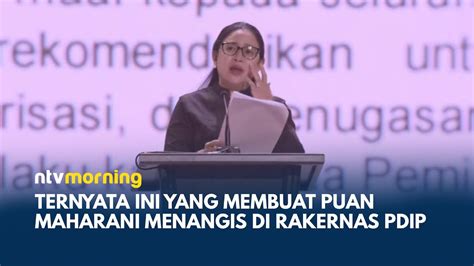 Puan Menangis Di Rakernas Pdip Minta Maaf Ada Kader Yang Langgar