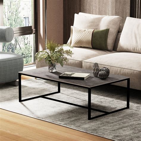 Wisfor Sintered Stone Rectangle Coffee Table Living Room Cocktail Table