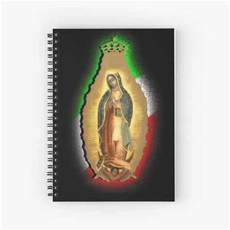 Cuaderno De Espiral Hermosa Imagen De La Virgen Santa Maria De