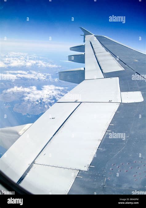 Wing Of A A320 Airbus Jetliner With A 112 Foot Wing Span See Here Over The Atlantic Greenland