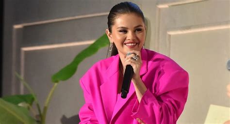 Selena Gomez STUNS In Hot Pink Corset Power Suit See Her Full Look Here Masala