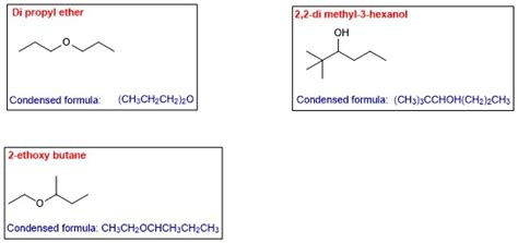 [Solved] . How to draw condensed formulas dipropyl ether ﻿... | Course Hero